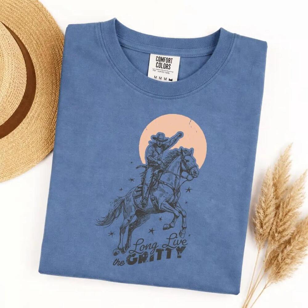 S Long Live The Gritty T-Shirt, Philly Hockey Mascot Tee, Country Western